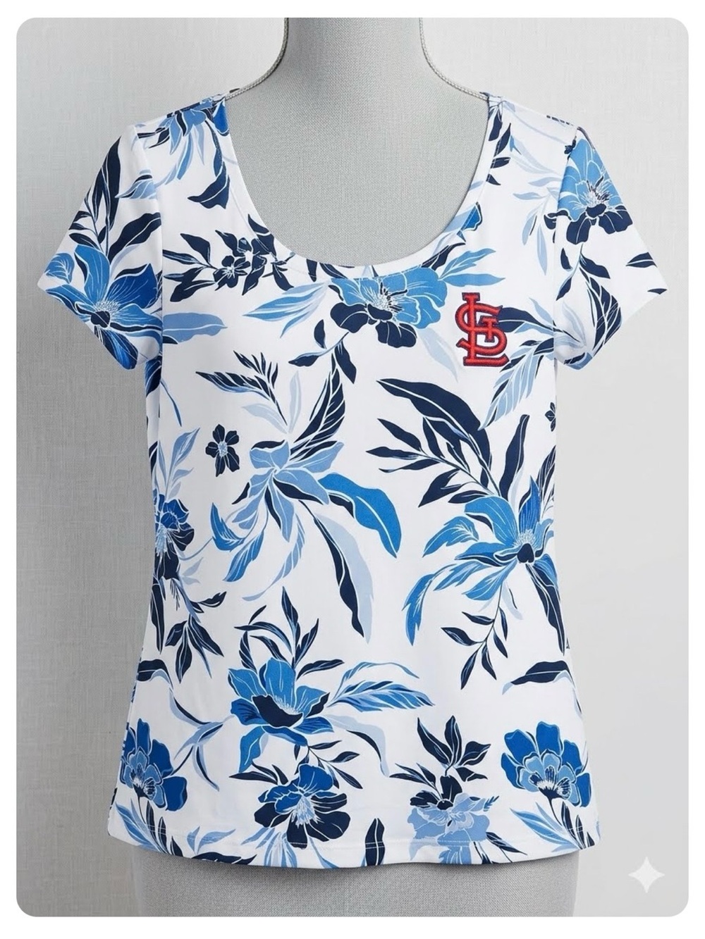 NWT Tommy Bahama St. Louis Cardinals Aubrey " Romantic Blooms" Tee Size XS